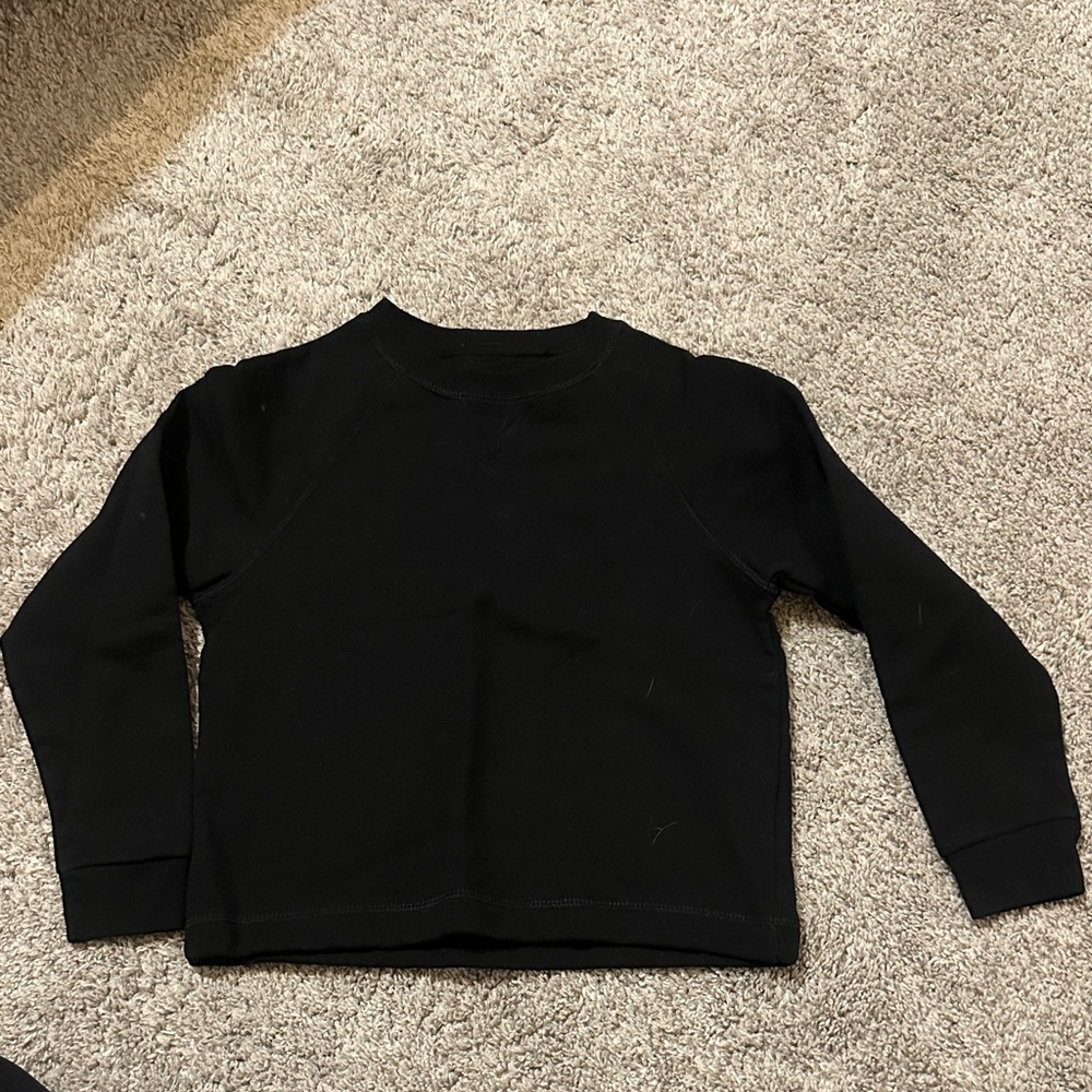 Hanes Kids Black Long Sleeve Sweatshirt